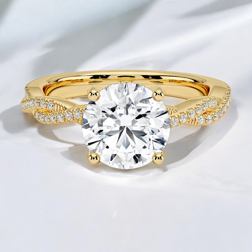 Twisted Vine Lab Grown Diamond Engagement Ring – Charming and Graceful Aesthetic