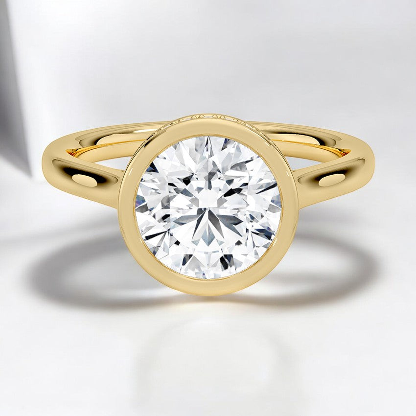 Hidden Halo Lab Grown Diamond Engagement Ring β Simple Yet Stunning in Every Detail