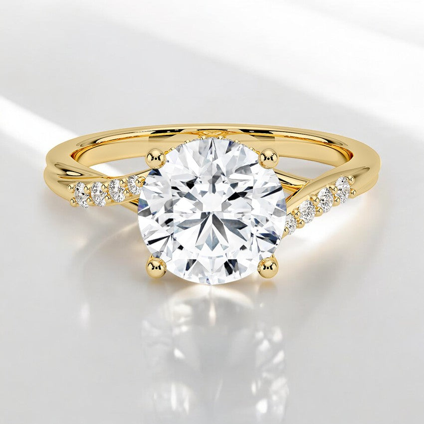 Hidden Halo Lab Grown Diamond Engagement Ring β Bold and Timeless Elegance