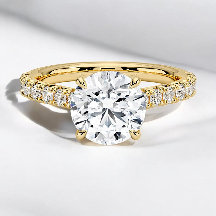 Hidden Accents Lab Grown Diamond Engagement Ring – Classic Design with a Contemporary Edge
