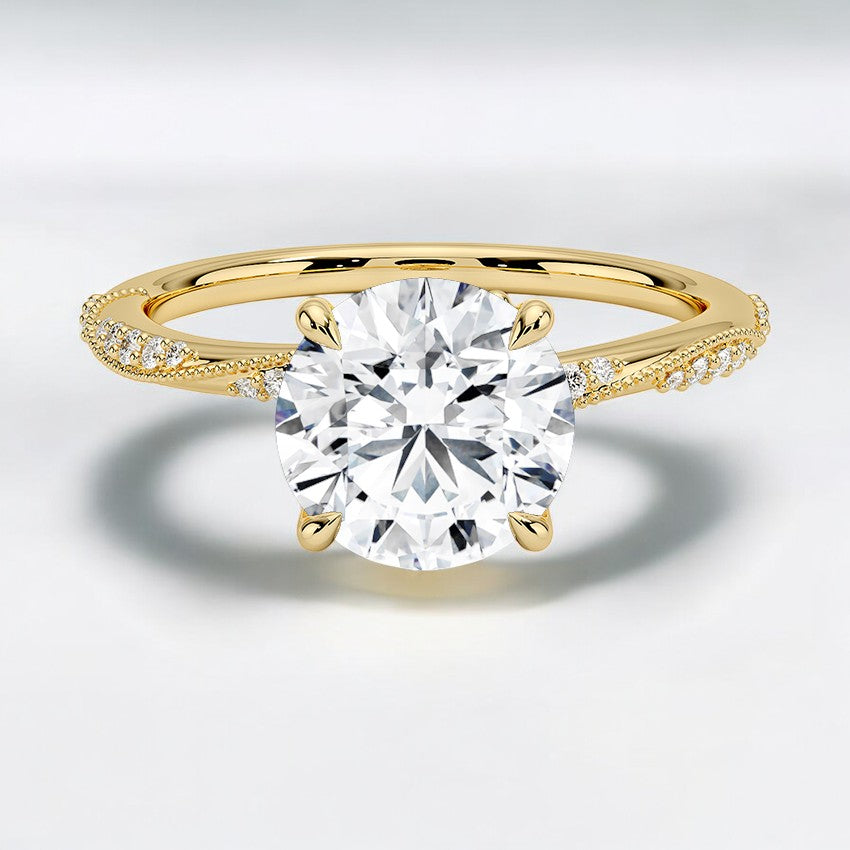 Hidden Accent Lab Grown Diamond Engagement Ring β A Symbol of Everlasting Love