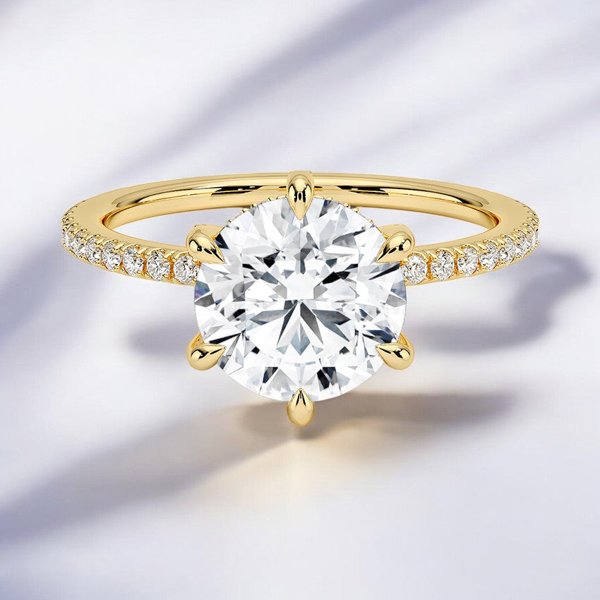 Six-Prong Lab Grown Diamond Engagement Ring – A Masterpiece of Fine Craftsmanship