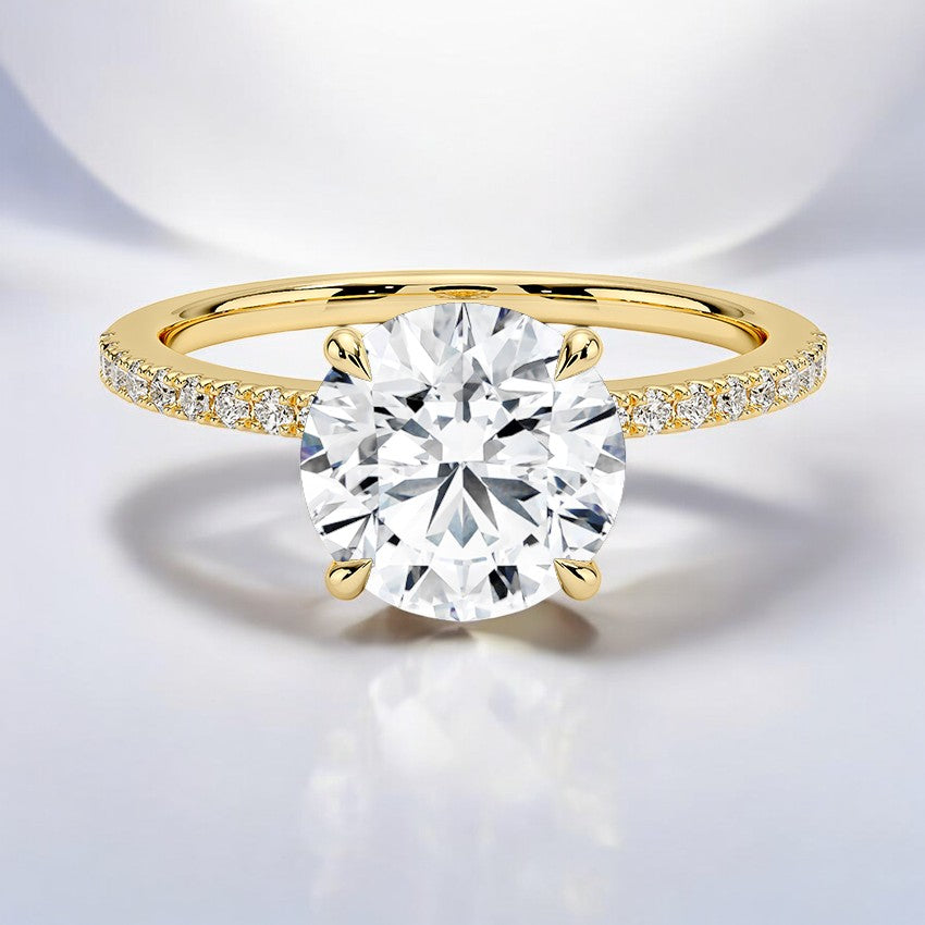 Hidden Halo Lab Grown Diamond Engagement Ring – Simple Yet Stunning in Every Detail