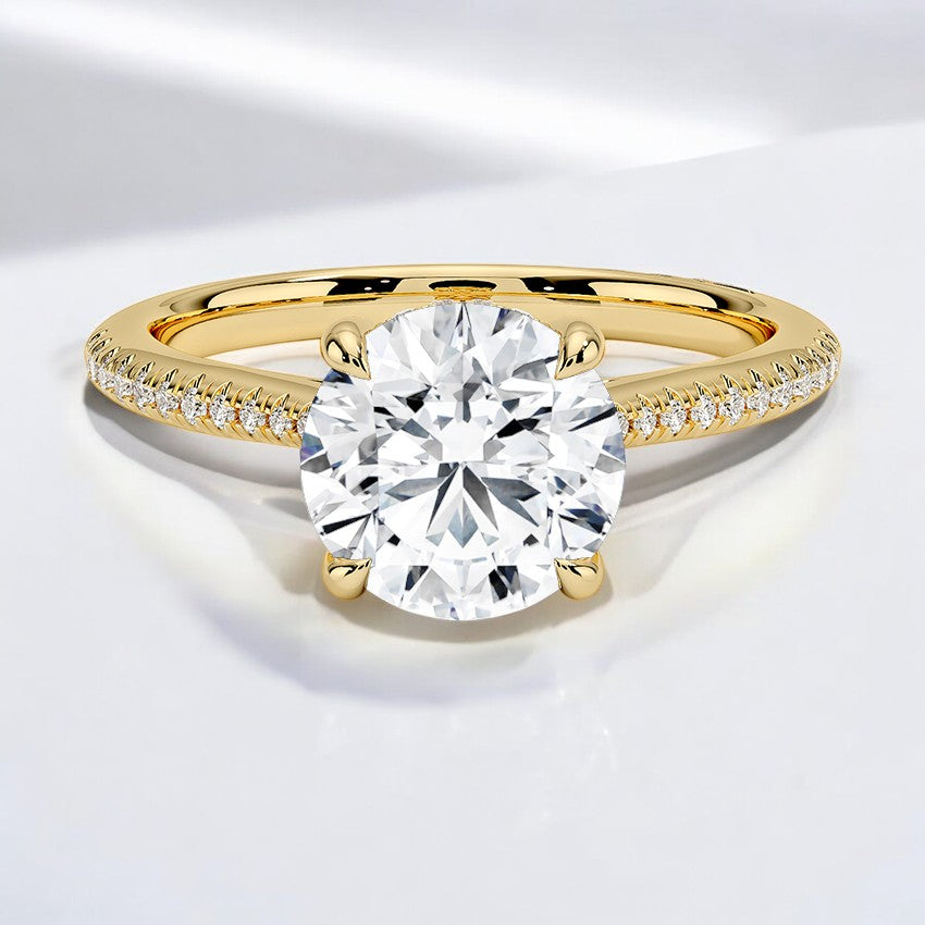 Lab Grown Diamond Engagement Ring β Elegant and Delicate Design