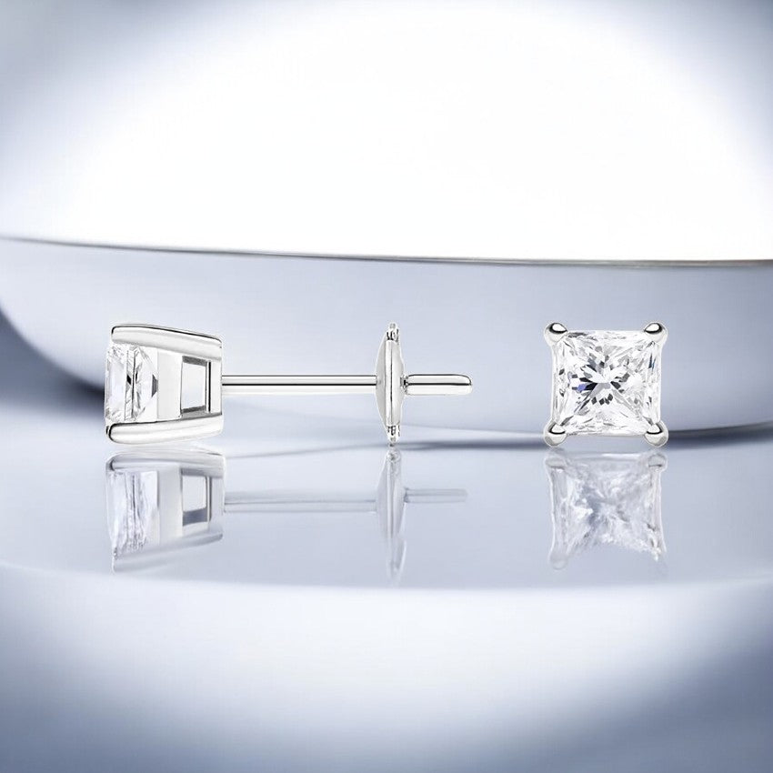 Princess Diamond Stud Earrings