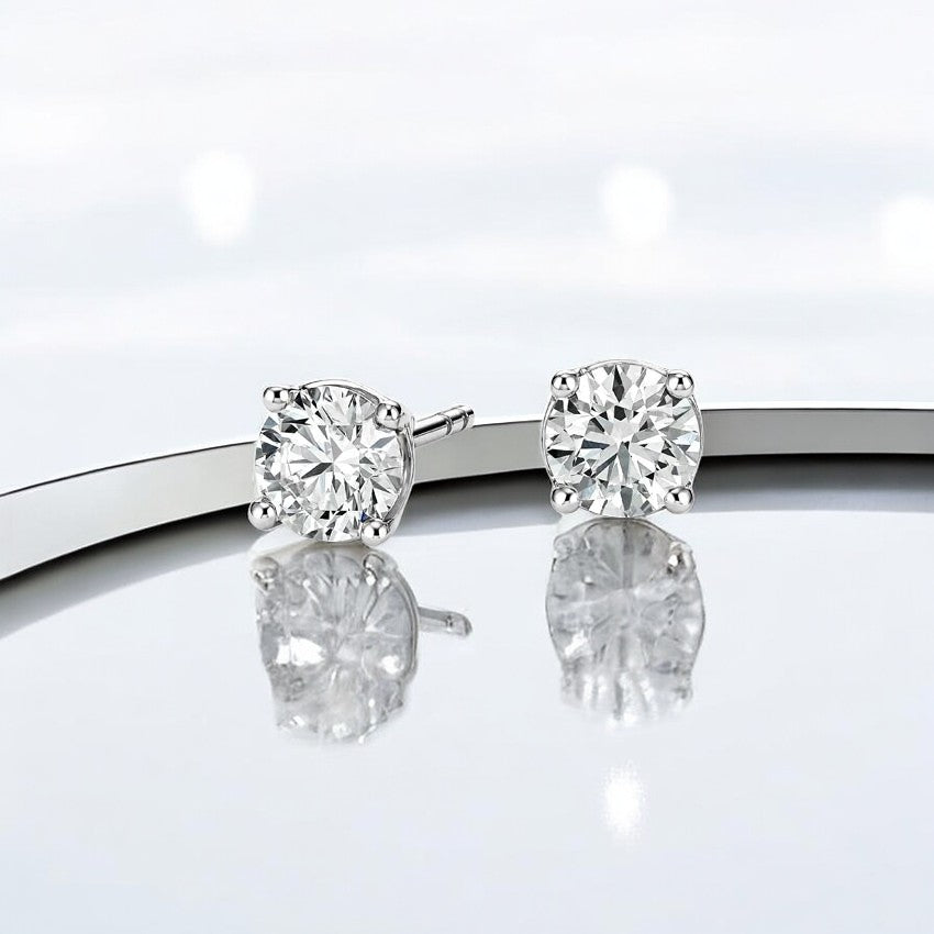 Carbon Capture Lab Diamond Stud Earrings
