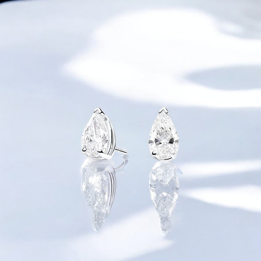 Pear Lab Grown Diamond Stud Earrings