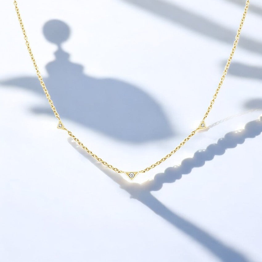 Lab Diamond 18 In. Prism Station Necklace