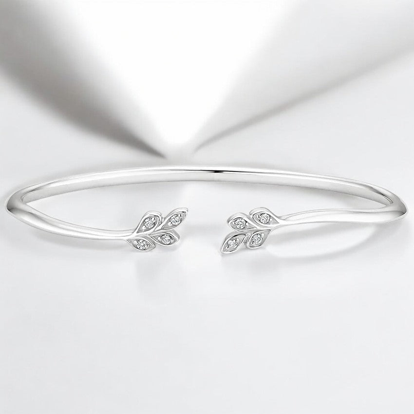 Leaf Lab Diamond Cuff Bracelet