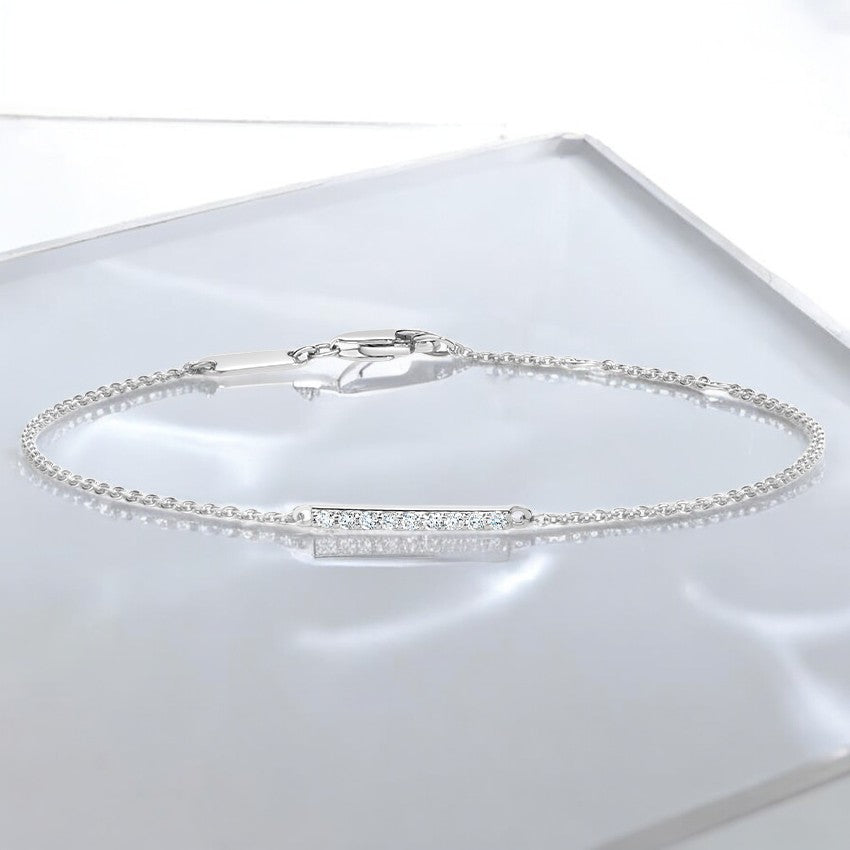Lab Grwon Diamond Bar Bracelet