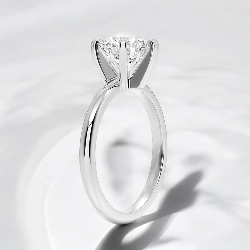 Comfort Fit 2mm Six-Prong Solitaire Lab Grown Diamond Engagement Ring - Refined Beauty with a Personal Touch