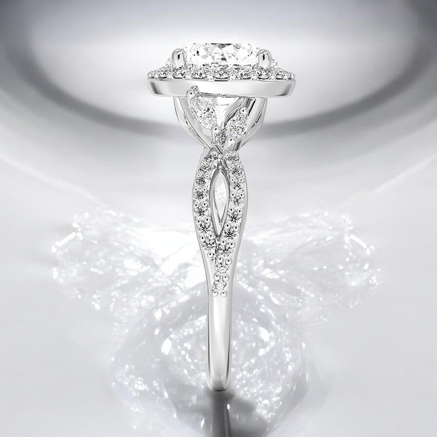 Halo Lab Grown Diamond Engagement Ring - A Bold Statement of Individuality