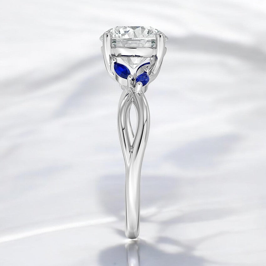 Engagement Ring with Sapphire Accents - A Marriage of Beauty and Craftsmanship
