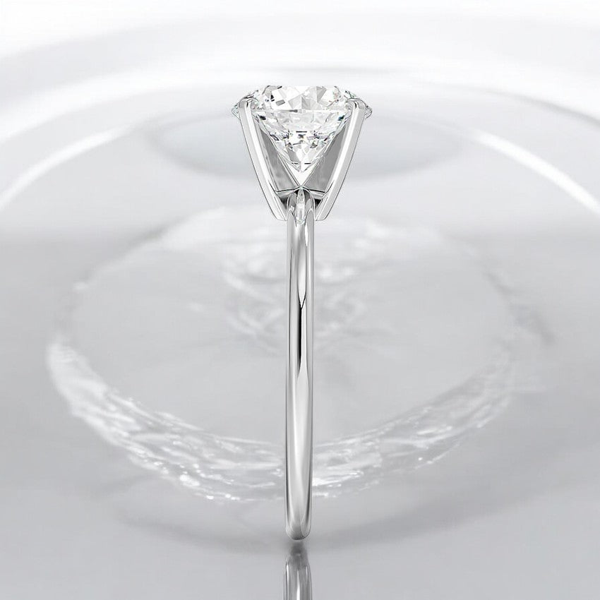Four-Prong Comfort Fit 1.5mm Lab Grown Diamond Engagement Ring - Radiant and Refined for Every Occasion
