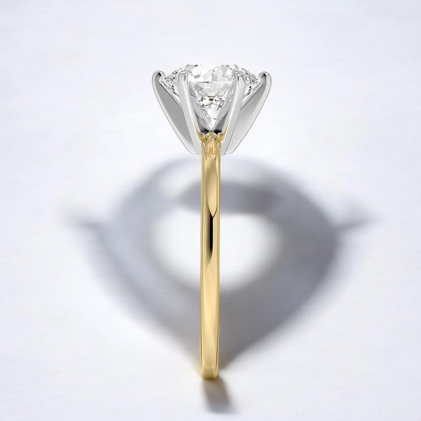 Six-Prong Petite Comfort Fit 1.5mm Solitaire Lab Grown Diamond Engagement Ring - Inspired by Nature, Designed for Love