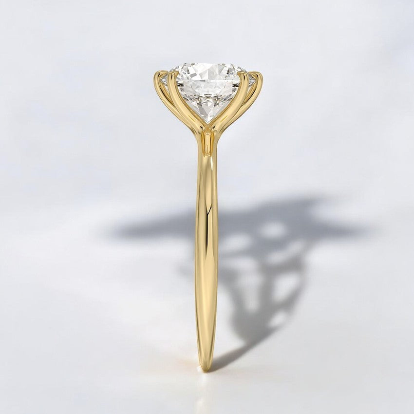 Six-Prong Solitaire Lab Grown Diamond Engagement Ring - Classic Sophistication for Every Occasion