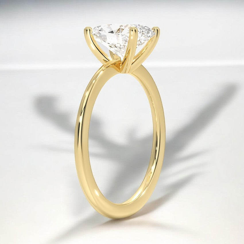 Solitaire Lab Grown Diamond Engagement Ring - Where Artistry Meets Romance