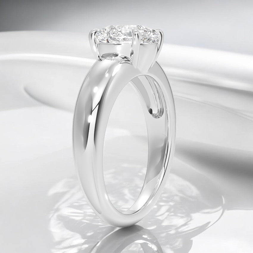 Solitaire Lab Grown Diamond Engagement Ring - Unmatched Elegance in Every Curve
