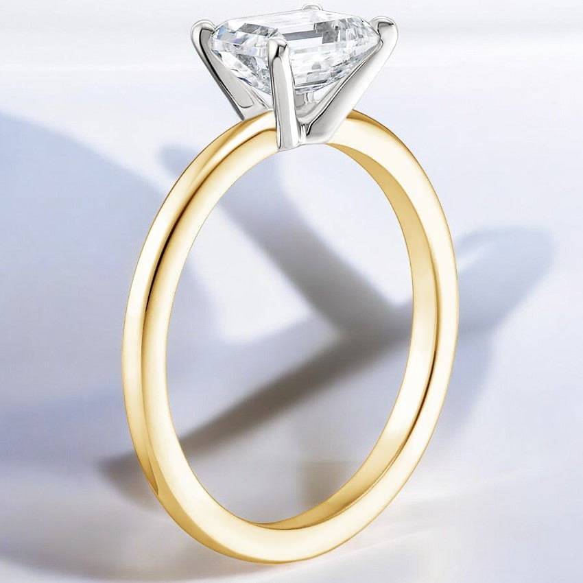 Horizontal Comfort Fit Solitaire Lab Grown Diamond Engagement Ring - Elegant Simplicity with Unmatched Brilliance