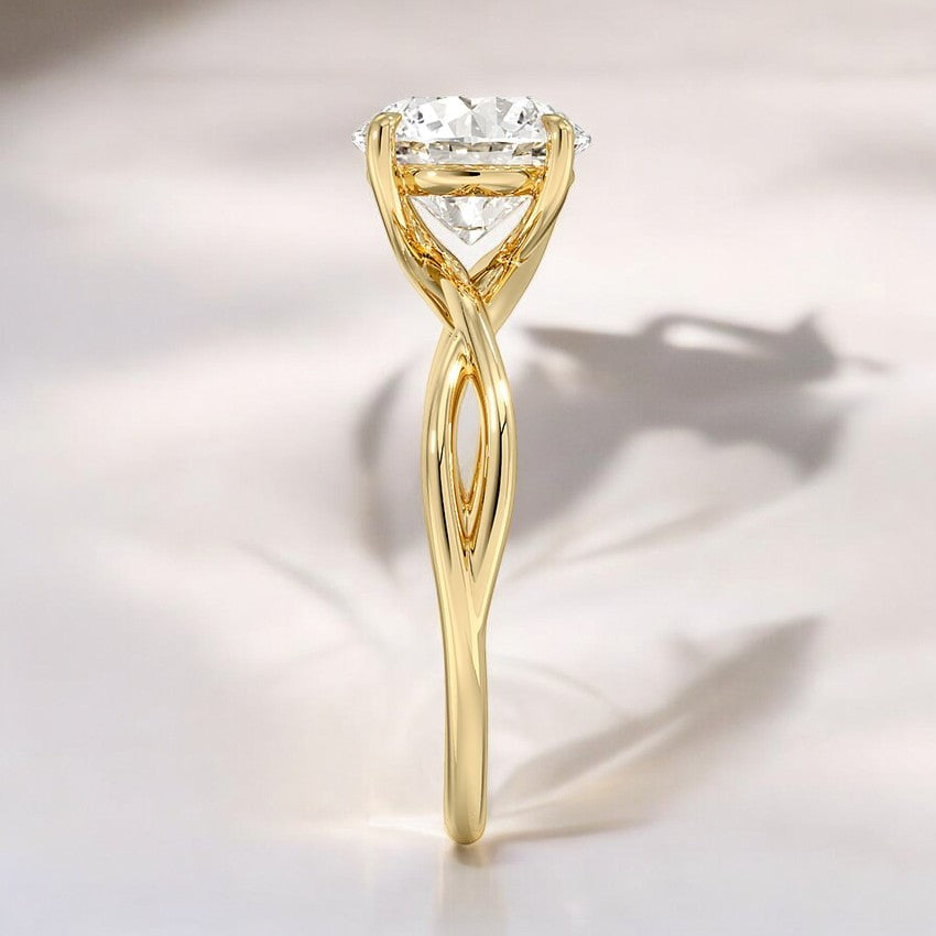 Twist Solitaire Engagement Ring - A Graceful Design for Every Moment