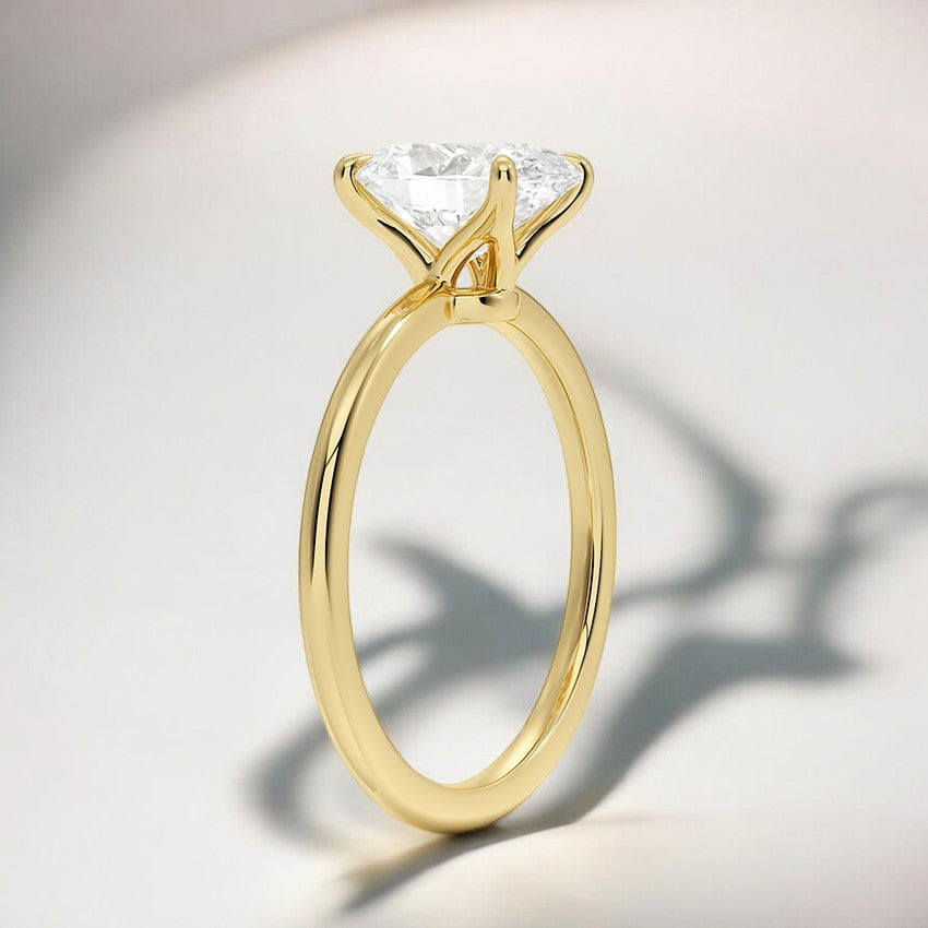Petite Elodie 1.5mm Lab Grown Diamond Engagement Ring - A Bold Statement of Simplicity and Strength