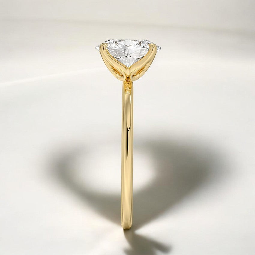 1.5mm Perfect Fit Solitaire Lab Grown Diamond Engagement Ring - Sleek, Stylish, and Timelessly Elegant