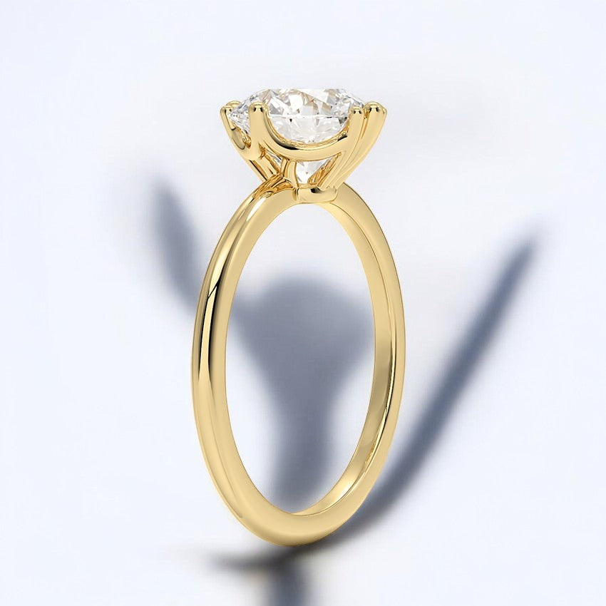 Eight-Prong Solitaire Lab Grown Diamond Engagement Ring - For the Bride Who Loves Bold and Simple