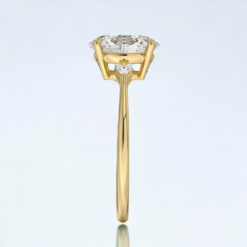 Three Stone Lab Grown Diamond Engagement Ring