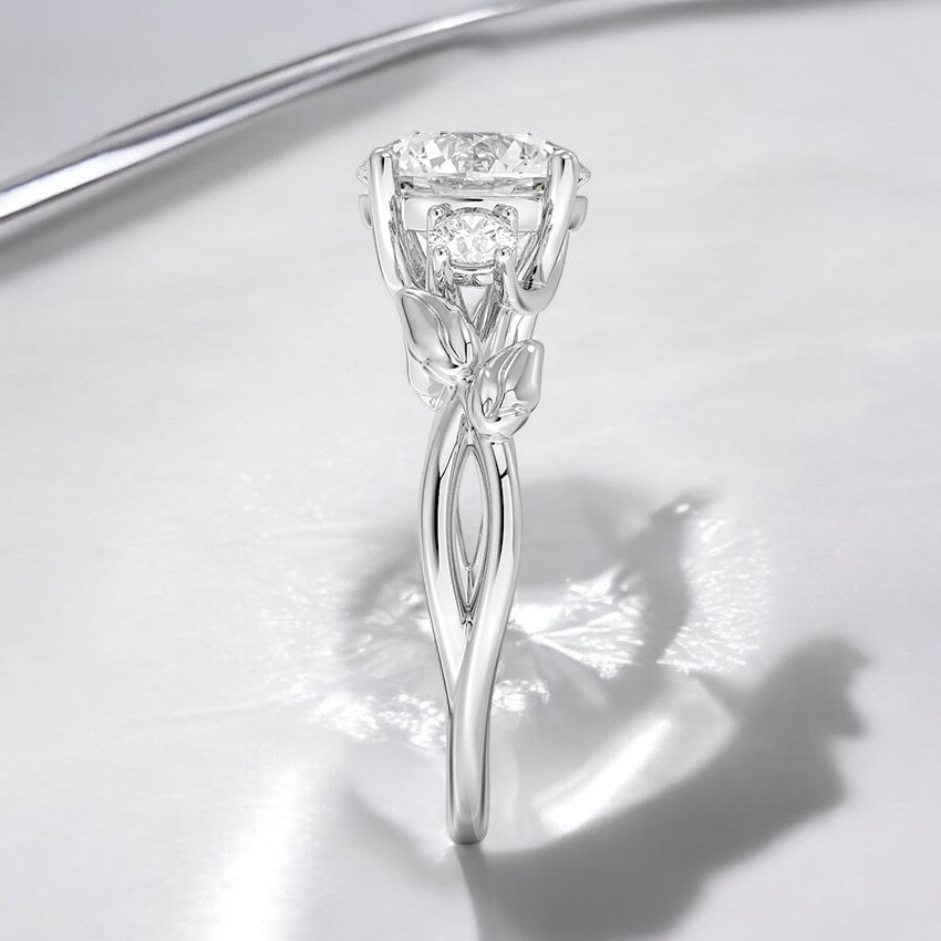 Three Stone Lab Grown Diamond Engagement Ring