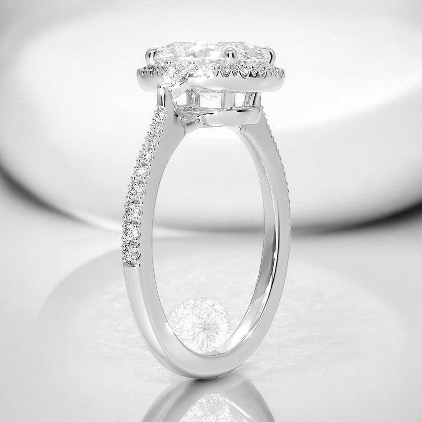 Halo Lab Grown Diamond Engagement Ring - Designed for the Modern Bride