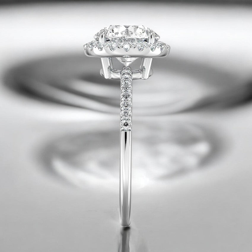 Halo Lab Grown Diamond Engagement Ring