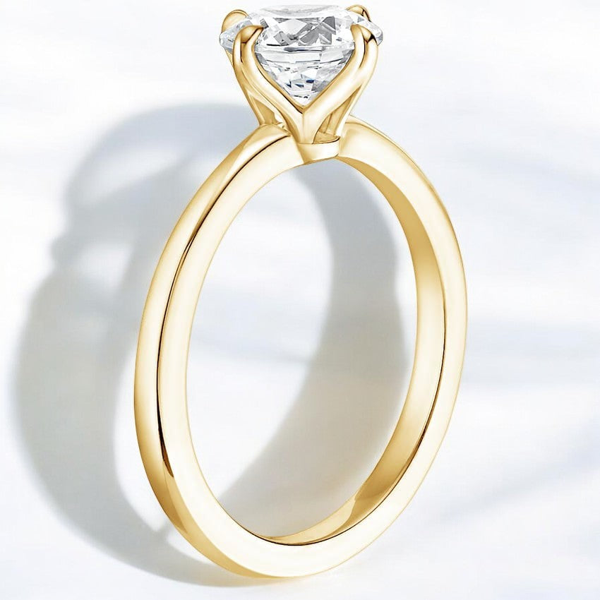 North Star Solitaire Lab Grown Diamond Engagement Ring - Intricately Designed for Modern Brides