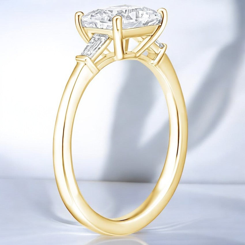 East West Tapered Baguette Lab Grown Diamond Engagement Ring