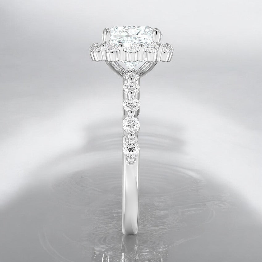 Halo Lab Grown Diamond Engagement Ring - Enduring Beauty for a Lifetime
