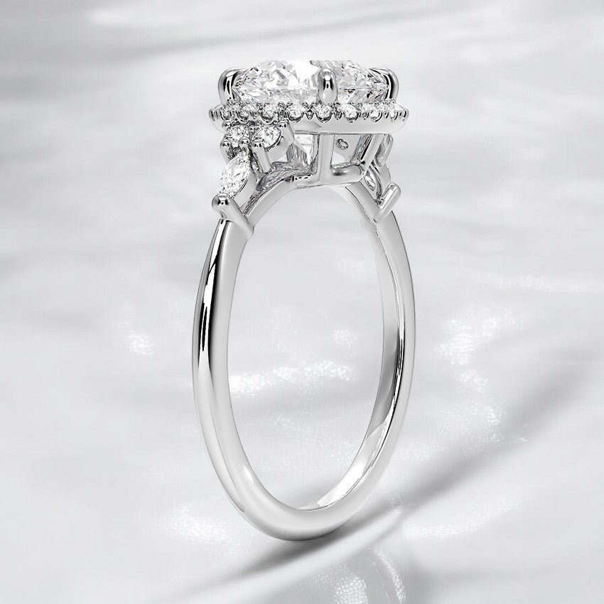 Halo Lab Grown Diamond Engagement Ring - A Twist on the Traditional