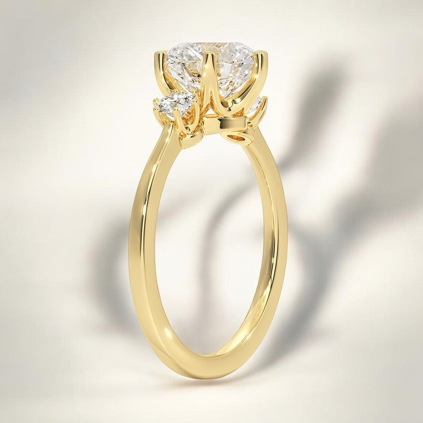 Three Stone Lab Grown Diamond Engagement Ring