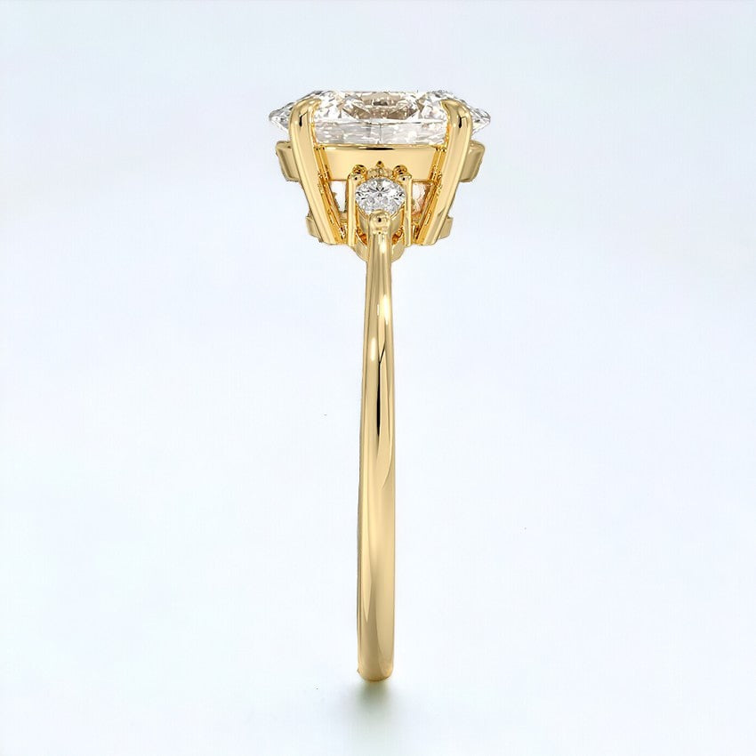 Petite Three Stone Lab Grown Diamond Engagement Ring