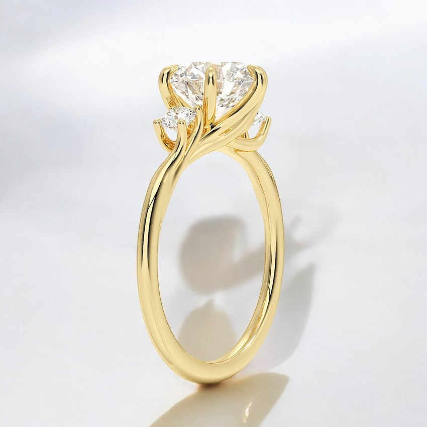 Three Stone Lab Grown Diamond Engagement Ring