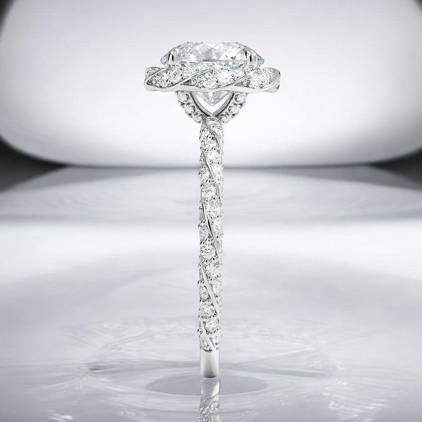 Halo Lab Grown Diamond Engagement Ring - Where Tradition Meets Innovation