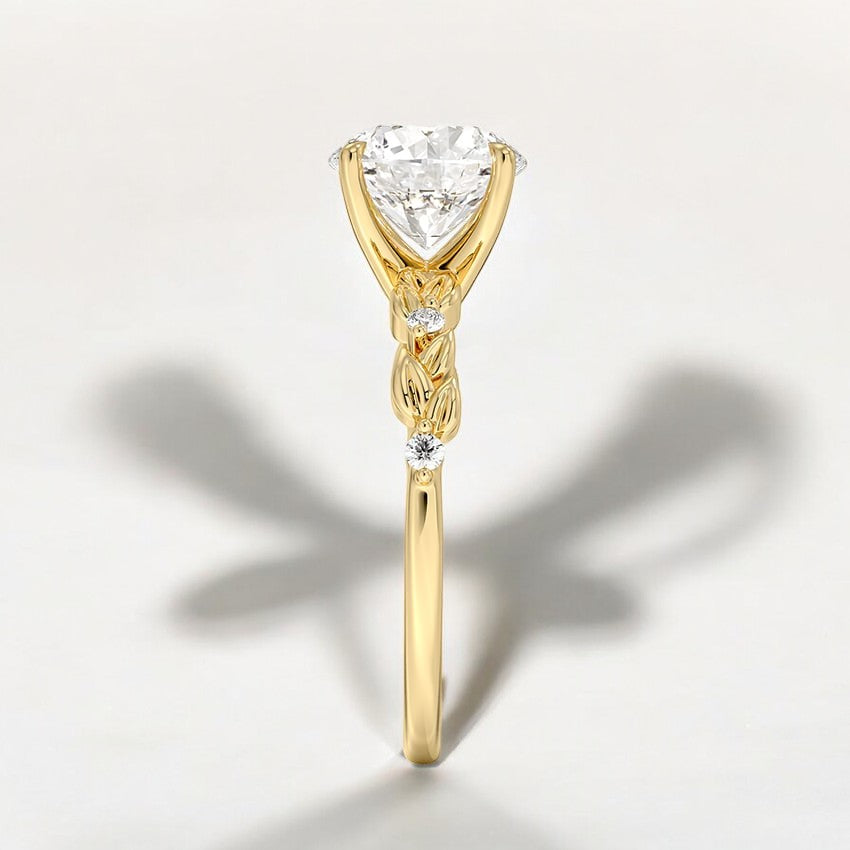 Lab Grown Diamond Engagement Ring - Modern Sophistication with Vintage Charm