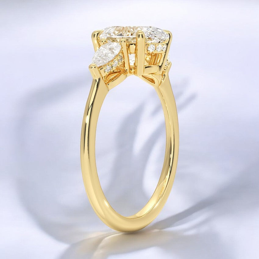 Three Stone Lab Grown Diamond Engagement Ring