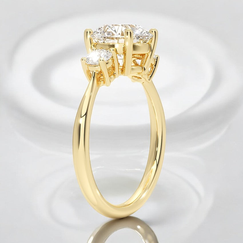 Three Stone Lab Grown Diamond Engagement Ring