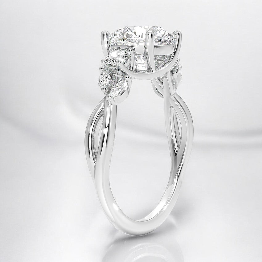 Three Stone Lab Grown Diamond Engagement Ring