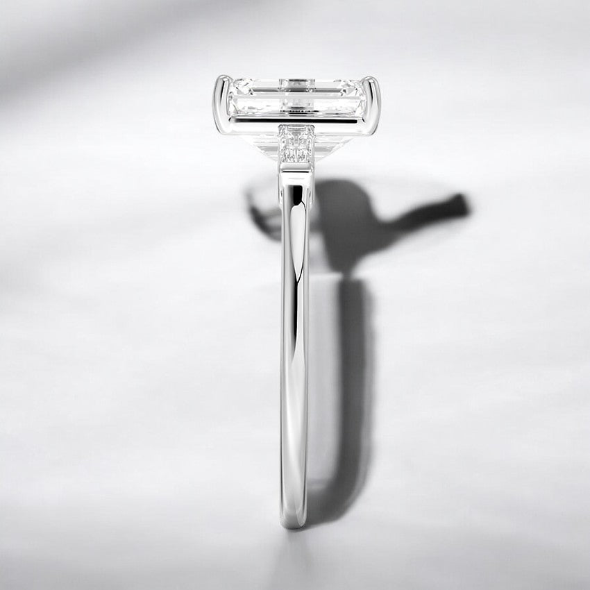 Perfect Fit Tapered Baguette Lab Grown Diamond Engagement Ring