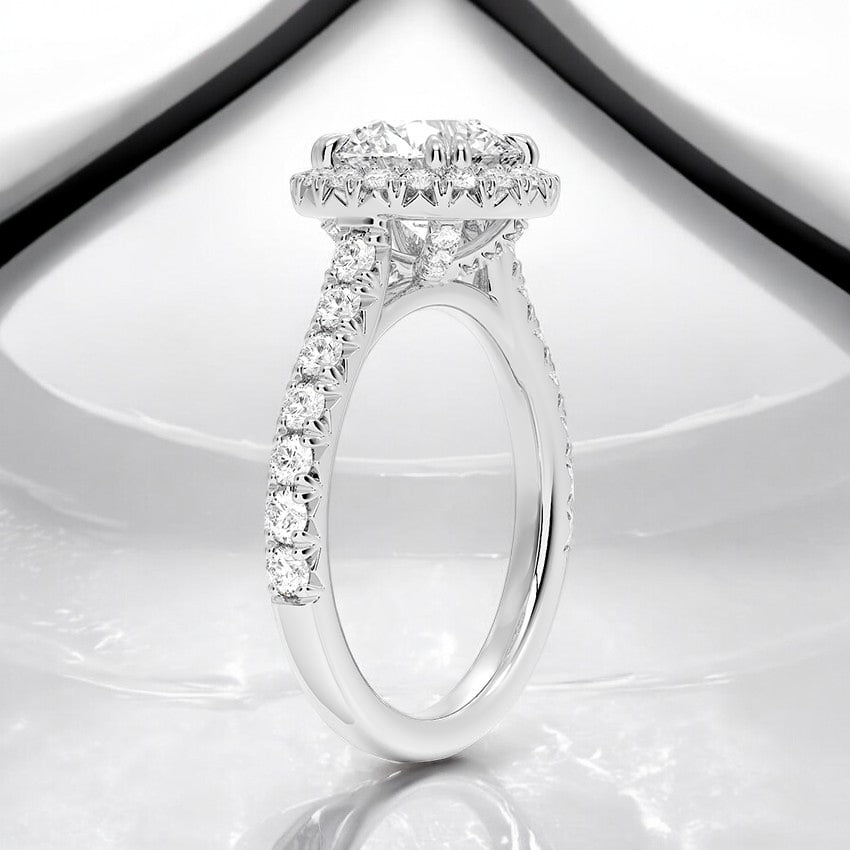 Halo Lab Grown Diamond Engagement Ring - A Celebration of Uniqueness