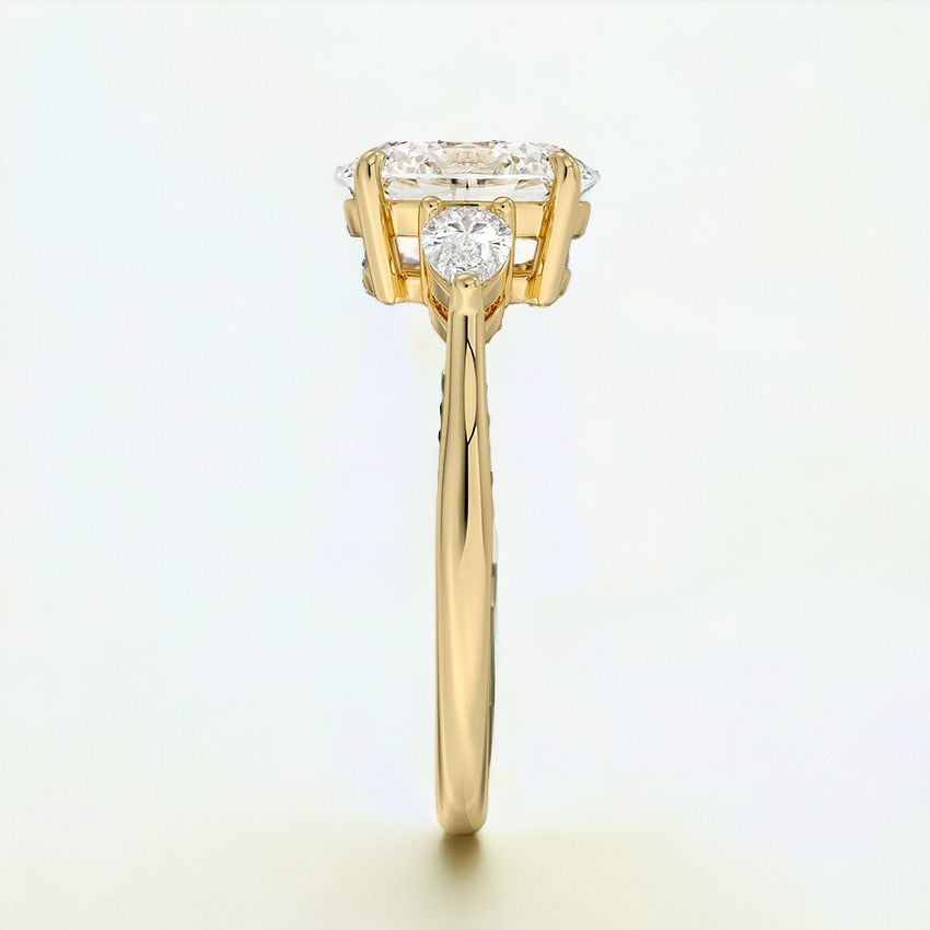 Three Stone Lab Grown Diamond Engagement Ring