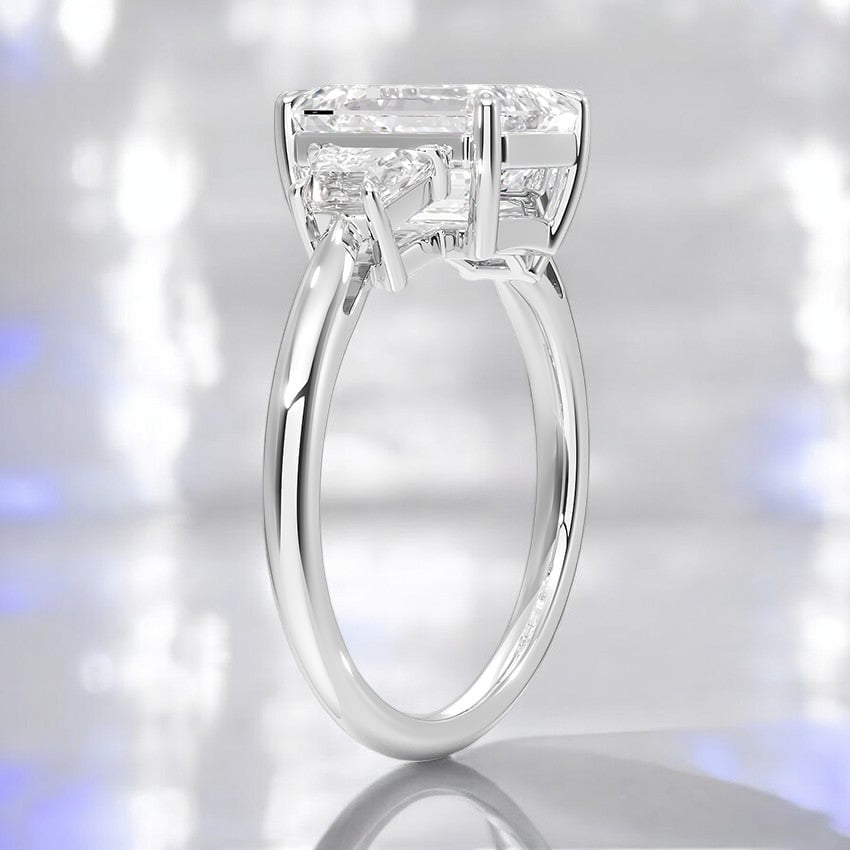 Three Stone Lab Grown Diamond Engagement Ring