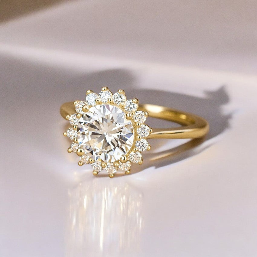 Halo Lab Grown Diamond Engagement Ring - A Shining Symbol of Commitment