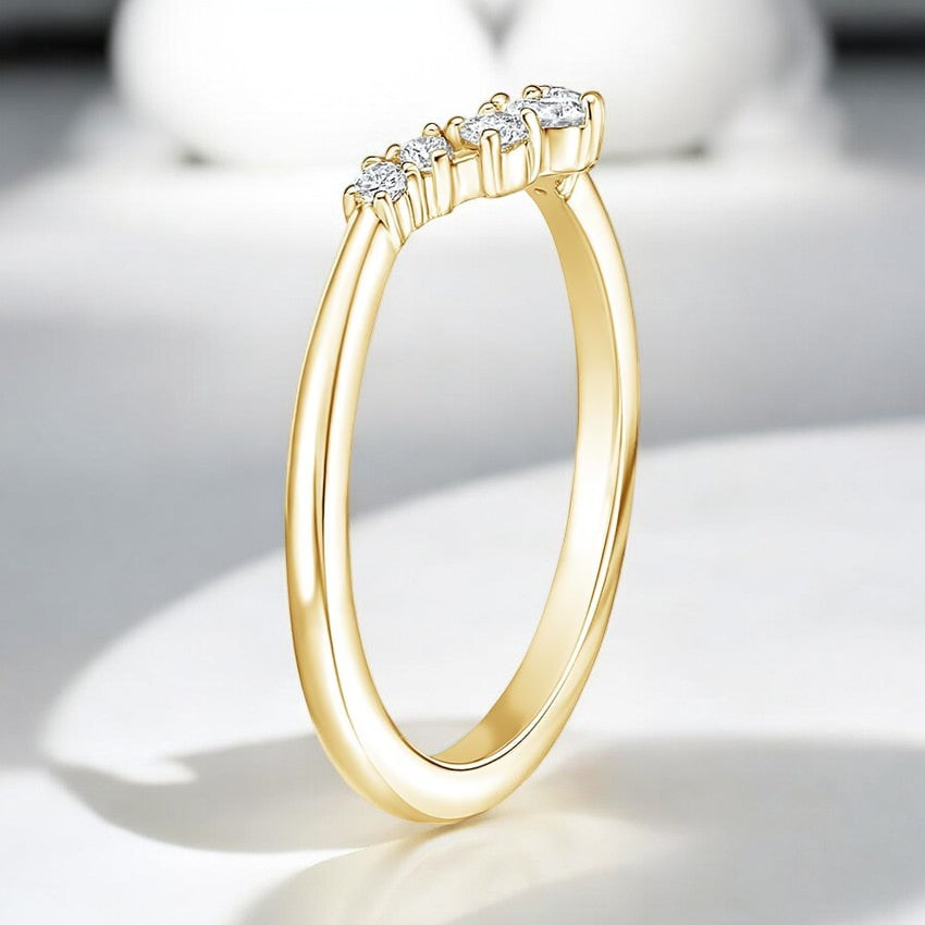 Diamond Ring with Aria Contoured Diamond Ring - A Refined Look for Every Occasion