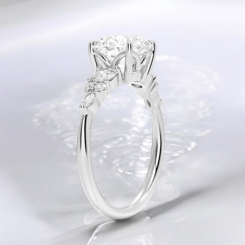 Three Stone Lab Grown Diamond Engagement Ring